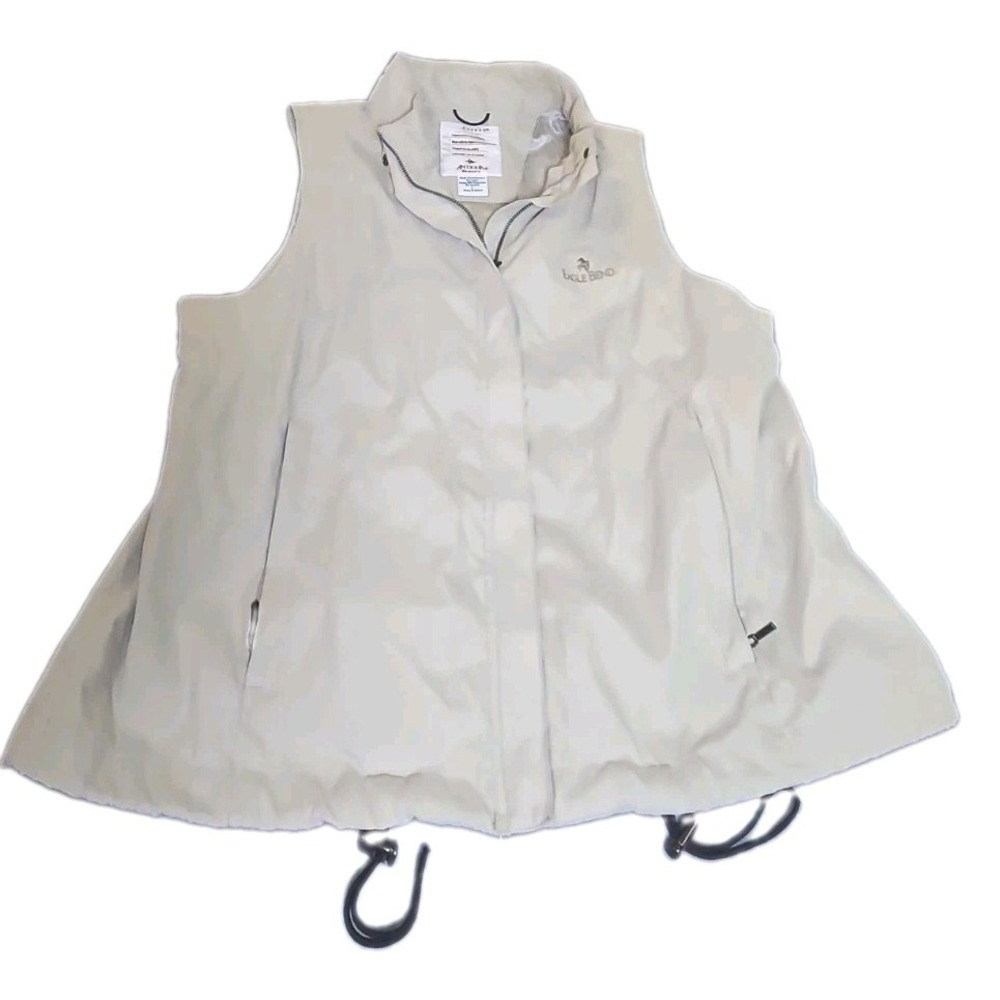 Antigua Arctech Vest Women's L Khaki Tan Full Zip Eagle Bend Golf Club Polyester